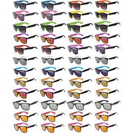 48 Pieces Per Case Wholesale Lot Sunglasses. Assorted Colored Frame Fashion Sunglasses.Bulk Sunglasses - Wholesale Bulk Party Glasses, Party Supplies.