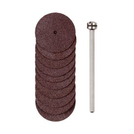 PROXXON No. 28810 Cutting Wheel 10 Pieces with Shaft [Whetstone Diameter 0.9 inch (22 mm), Thickness 0.03 inch (0.7 mm), Shaft Diameter 0.09 inch (2.35 mm)