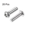 sourcing map M6x20mm Torx Security Machine Screw, 20pcs Pan Head