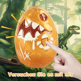 GizmoVine Dino Egg, Dinosaur Toy, DIY Disassemble, Electric Green Triceratops Figures with Sound and Light, Surprise Dino Egg Cracking Gift for Children 3 4 5 6 7 Years