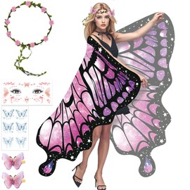 YeahBoom Butterfly Costume Women, Butterfly Wings Adult, Butterfly Cape Women, Carnival Costume Women, Butterfly Costume Adult, Butterfly Headband, Costume Butterfly Women