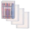 Clabby 4 Pcs Plastic Clear Crayon Box Bulk Clear Crayon