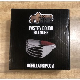 Gorilla Grip Pastry Dough Blender and Butter Cutter Heavy Duty Kitchen Baking Tool Size Large - Red