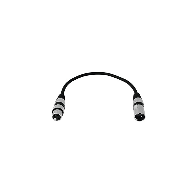 Omnitronic XLR cable, 3 pin, 0.2 m, black