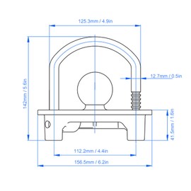 Anhängerschloss Verstellbare Höhe Strapazierfähiges Eisen Deichselschloss Anhänger Kupplung Diebstahlsicherung Sicherheitsschloss Kreuzschloss mit 2 Schlüssel, Gelb