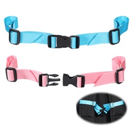 HJZHII 2 Pack Universal Backpack Chest Strap, Adjustable Replacement Backpack Sternum Strap Chest Harness Secures Chest Belt with Quick Release Buckle Outdoor Backpack Accessories(Pink, Green)