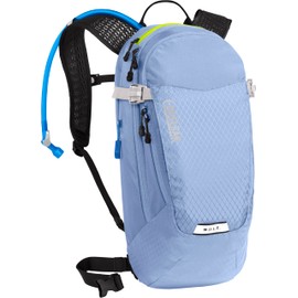 CamelBak Women's M.U.L.E. 12 Mountain Biking Hydration Pack - Easy Refilling Hydration Backpack - Magnetic Tube Trap 100oz, Serenity Blue