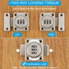 PATIKIL Combination Cabinet Latch, 2 Pack Zinc Alloy Keyless Drawer