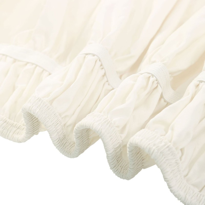 PiccoCasa Elasticated Bed Skirt Ruffled Bed Base Wrap Around Bed