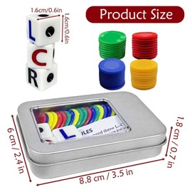 40 Pcs Left Right Centre Dice Game, Left Right Centre Game, Dice Game, for Friends Or Family To Spend Happy Time TogetherSuitable For Gathering Party Festival Party Bar Game