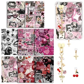 Inserts Clear Case and Type-C Dust Plug Charms Set, Retro Y2K