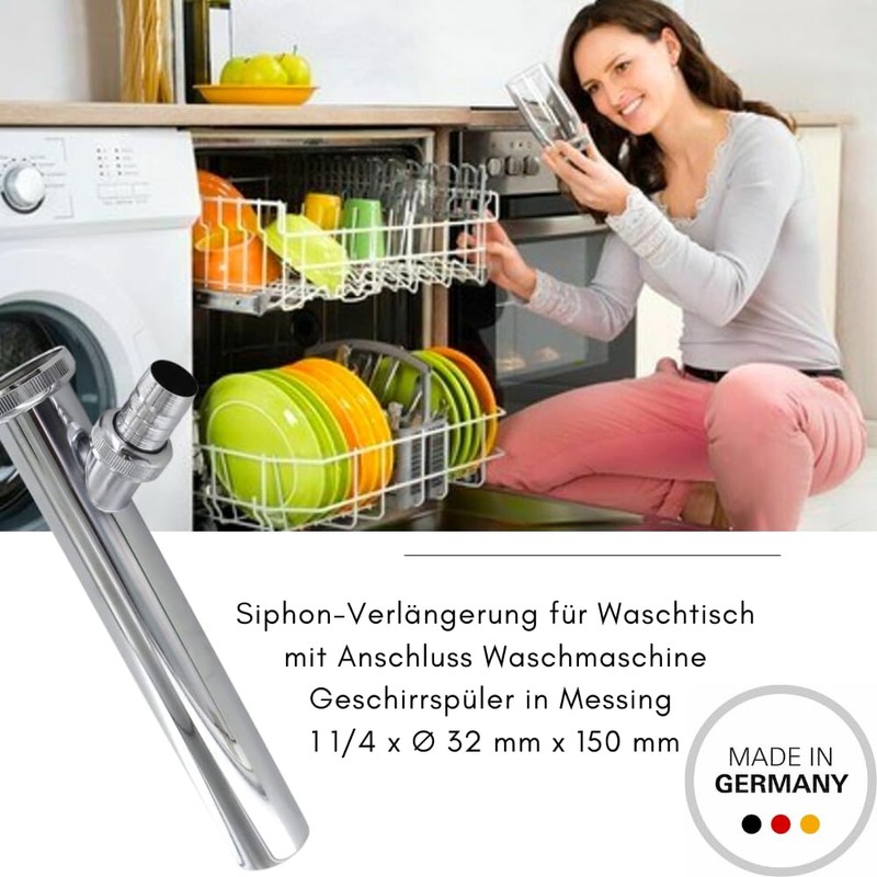 Schläfer 439004 | Siphon Extension for Washbasin with Connection Washing
