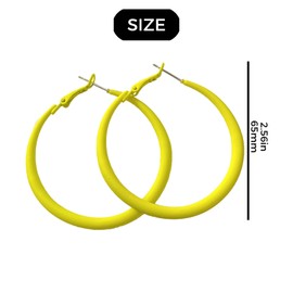 3 pairs of fashionable large round women's earrings, exaggerated European party jewelry, retro statement, geometric circular swinging ring earrings, classic neon circular hanging earrings from the 1970s and 1980s, jewelry gifts
