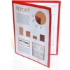 StoreSMART - Red Plastic Four Pocket Presentation Folders - 50-Pack