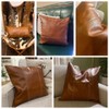 Fancy Homi 24x24 Pillow Covers, 2 Packs Brown Decorative Throw