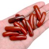 BEADIA - abalorio de piedra roja curvadas naturales de 36