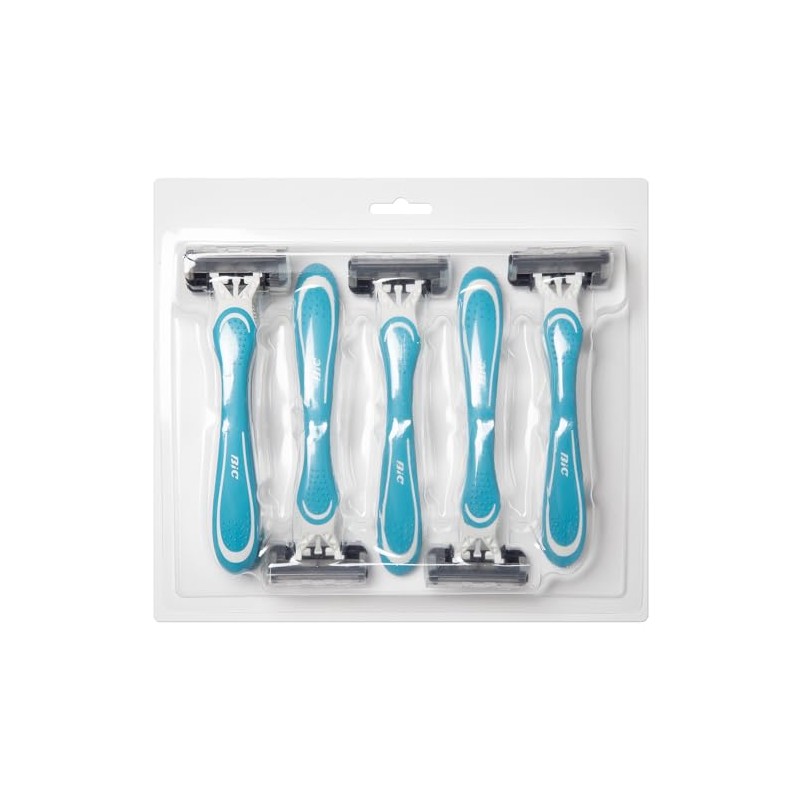 BIC EasyRinse Sensitive Anti-Clogging Mens Disposable Razors, 6 Count
