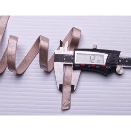 Unbranded Elastic Beige Satin Faced Plush Back Elastic Bra Making Supplies 12 mm.