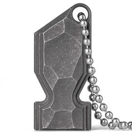 TISUR Titanium Emergency Whistle,EDC Safety Whistles Necklace Loud up to 120db,Survival Whistles for Survival,Hiking,Camping,Pets Training (EDC Grey (1-Pack))