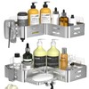Daoun Corner Shower Caddy, Shower Shelf No Drilling, Bathroom Storage