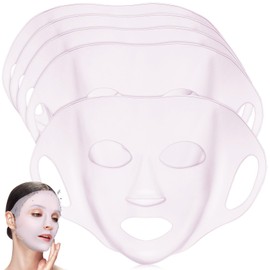Beaupretty 5 Pcs Silicone Facial Mask Reusable Facial Mask Skincare Facial Mask Silicone Skin Mask Covers Moisturizing Face Wrap