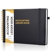 HAUTOCO Hardcover Accounting Ledger Book for Small Business Bookkeeping Horizontal