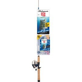 Shakespeare Catch More Fish Lake and Pond Spincast Fishing Combo, Includes Shakespeare Fishing Rod & Reel, Berkley Fishing Baits, Live Bait Tackle, & Tackle Box, Pre-Spooled with 6lb Stren Line