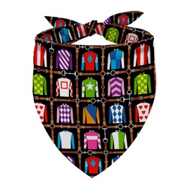 Kentucky Derby Dog Bandana Jockey Attire Triangle Dog Scarf Adjustable Accessories for Small Medium Dogs Cats Pets