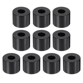 PATIKIL 10pcs M6 Aluminium Spacers, 1/4" ID x 5/8" OD Round Standoff Spacer, Non-Threaded Metal Spacers for 1/4" M6 Screws Bolts, Black 1/2" Length