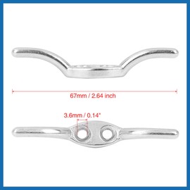 A ABSOPRO 2 Set 2 Inch 316 Stainless Steel Universal Marine Boat Flagpole Cleat Hook with 4 Mounting Screws Item Replacement