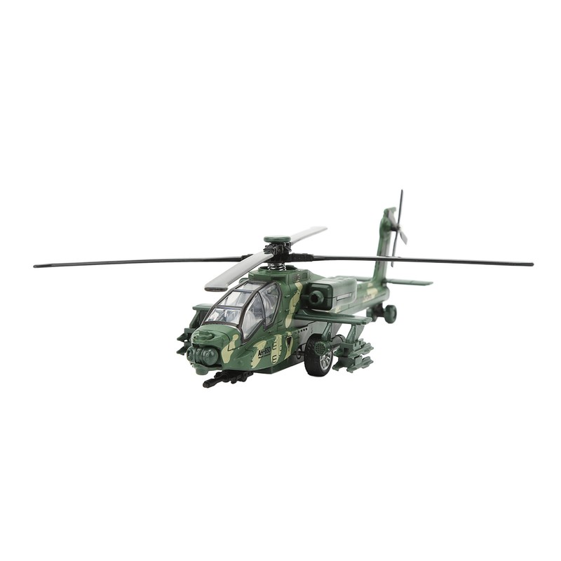 Alloy Copter Model Simulated Lifelike Diecast Pull Back Sound Light