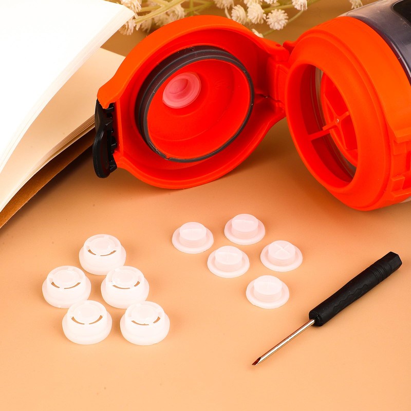6pcs Dispensing Rubber Valves Compatible with Gatorade Water Bottle, Silicone