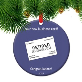 2025 Retirement Gifts for Women - Happy Retirement Ornament, Coworker Boss Nurse Teacher Mom Gift, Appreciation Keepsake for Retired Women