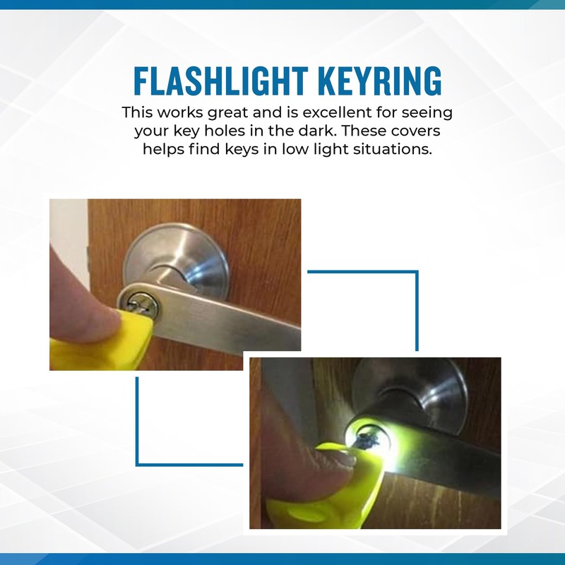 Bistras 2 pk Key Cover LED Bright Light Keychain Flashlight