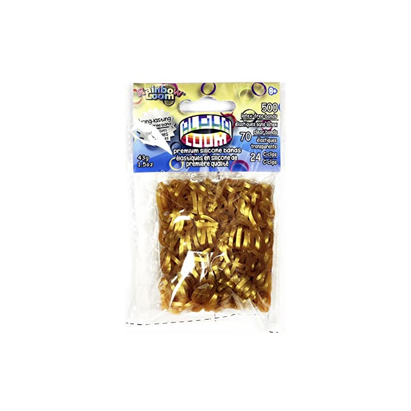 Rainbow Loom® Alpha Bands for Alpha Loom: Gold Rubber Bands