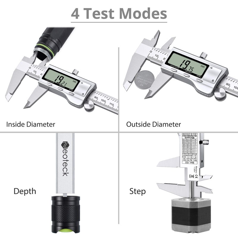 Neoteck Digital Vernier Caliper 6 inch/150mm Stainless Steel Electronic Caliper