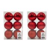 Plastic Christmas Bauble Diameter 8 cm Matt High Gloss Glitter