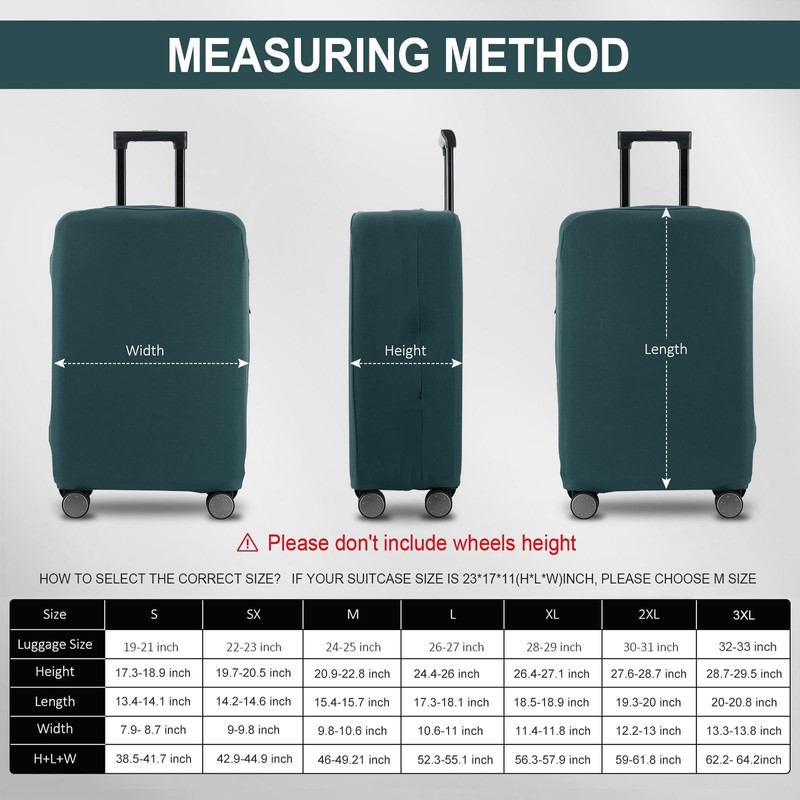 RainVillage Travel Luggage Cover - Scratch-Resistant Fit 19-33 Inch, Avocado