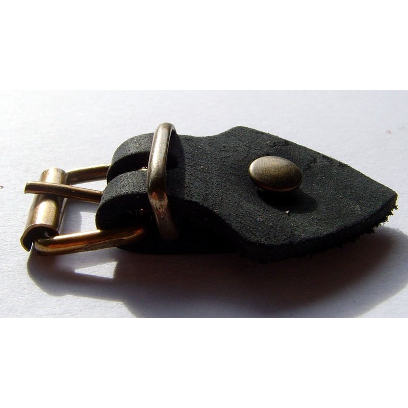 Leather Strap Set with Buckle Brass Rivets 5 Pack for