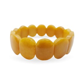 MUSEUM REPRODUCTIONS Golden Jade Stretch Bracelet - Beaded Bangle