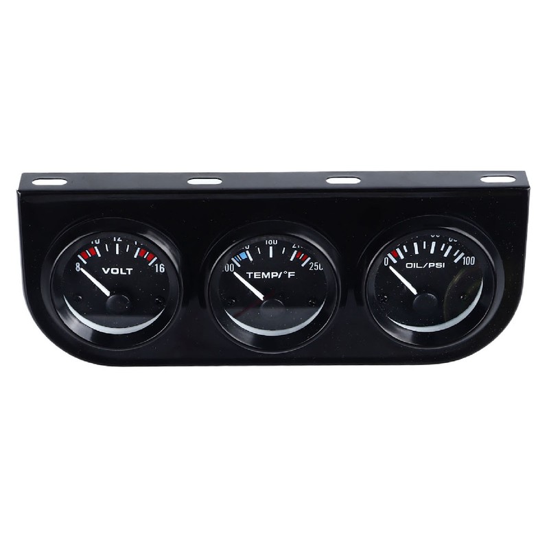 3 in 1 Car Triple Gauge Kit Multifunctional Mechanical Voltmeter