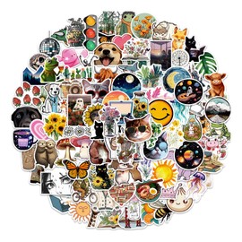 100Pcs Stickers for Adults Teens Kids, Cute Stickers Pack, Cool Waterproof Vinyl Sticker Decals, Aesthetic Sticker for Laptop Skateboard Water Bottles Computer Phone Guitar Scrapbooking Notebook