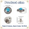 AHANDMAKER 20 Sets Buttons For Leather, 2 Colours Alloy Engraving