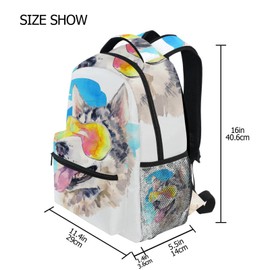 School Backpack Siberian Husky Dog Bookbag for Boys Girls Teens Casual Travel Bag Computer Laptop Daypack