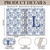 OINDADE Blue Chinoiserie Initial L Notebook Journal, Initial Gifts for