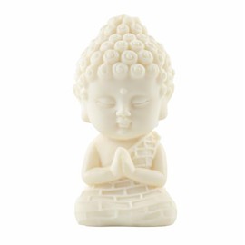 Iyulania Mini Praying Baby Buddha Statue, 3.15 Inch Cute Meditating Decorative Figurine for Desk, Shelf, Car Dash