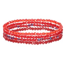 PATIKIL Bohemian Stackable Bead Bracelets Crystal Beads Bracelet, Large, Crystal, crystal