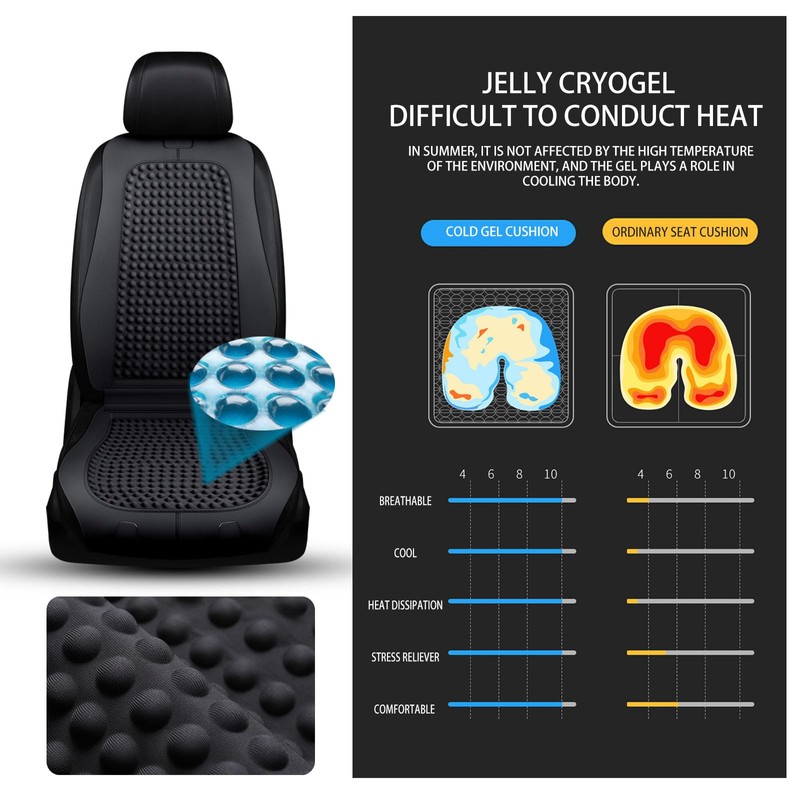 1Pcs Car Seat Cushion with Back Support for Front Seat