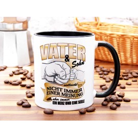 Vater und Sohn nicht immer einer Meinung Tasse Geschenk stolzer bester Papa Welt Geburtstag Geschenkidee Vatertagstasse Valentinstag Geburtstagsgeschenk Vatertagsgeschenk Ideen Keramik 330 ml