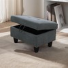 NicBex Small Ottoman Storage Upholstered Flannel Ottoman Foot Rest with